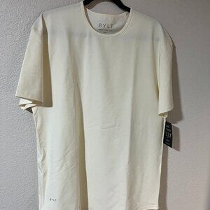 NWT B.Y.L.T. Drop Cut Men's Lux Tee Shirt Beige Size XL NEW